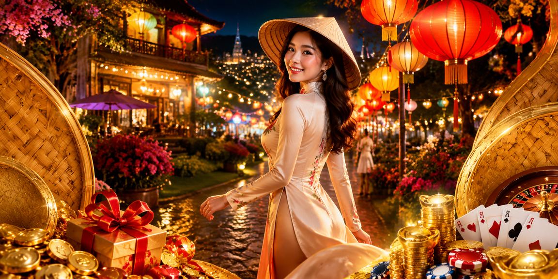 Không khí giải trí casino tại Đà Lạt với nón lá truyền thống